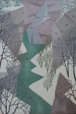 Angling for Steelhead After New Snow — 50" x 36" Angling for Steelhead After New Snow — 50" x 36"