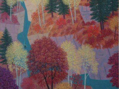 Autumn Angler - 35 "x 43" - oil on linen Autumn Angler - 35 "x 43" - oil on linen