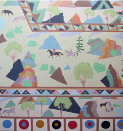 Strawberry Roan 55" X 67" oil on canvas 1977 Strawberry Roan 55" X 67" oil on canvas 1977