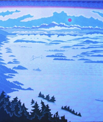 Vancouver in Ground Fog 76" X 68" oil on linen 1976 Vancouver in Ground Fog 76" X 68" oil on linen 1976