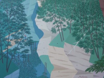 Still Water, Angler and Swallows — 30" x 45"