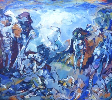 Ulysses Sighted 66" X 75" oil on linen 1963